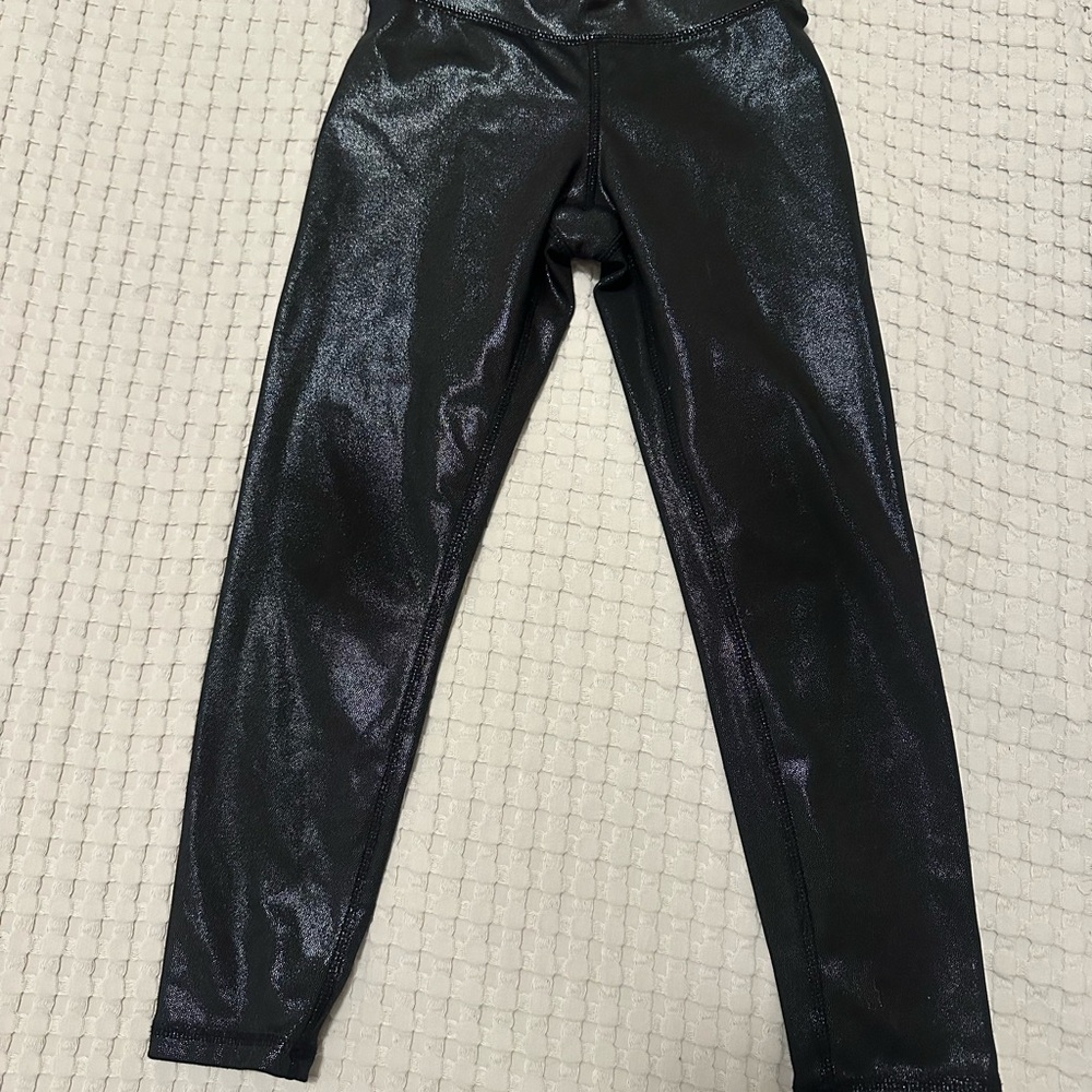 GAP Shiny Black Girls Leggings